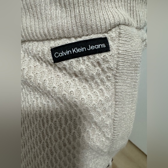 NWT Calvin Klein Knitted Jogger Lounge Pants in Beige - Picture 5 of 13